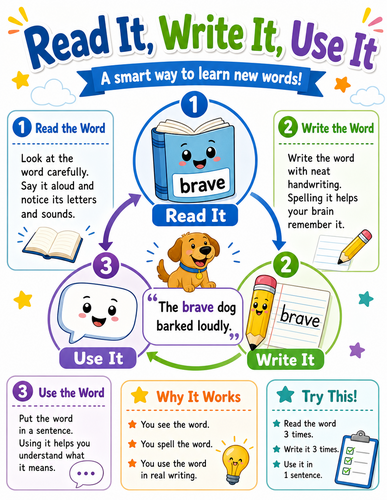 Read it, Write it, Use it I Elementary School I Infographic