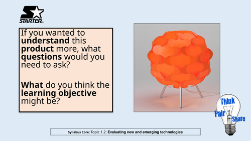 1.2.1 Evaluating Technologies Edexcel GCSE DT