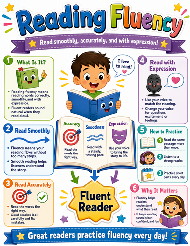 Reading Fluency I Elementary School I Infographic