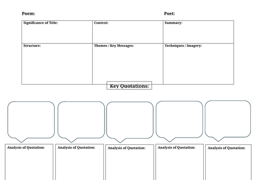 Poetry Revision Booklet