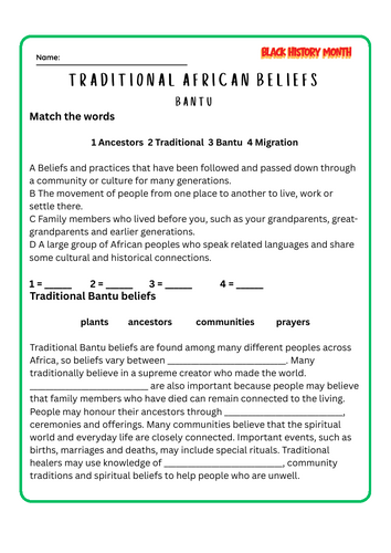 Traditional African Beliefs: Bantu