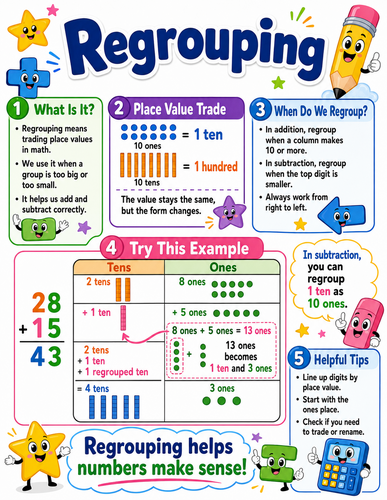 Regrouping I Elementary School I Infographic