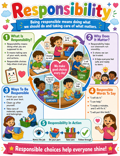 Responsibility I Elementary School I Infographic