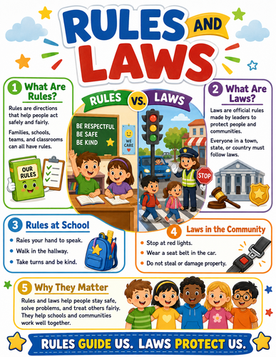 Rules and Laws I Elementary School I Infographic