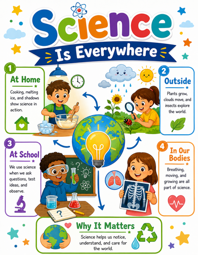 Science is Everywhere I Elementary School I Infographic