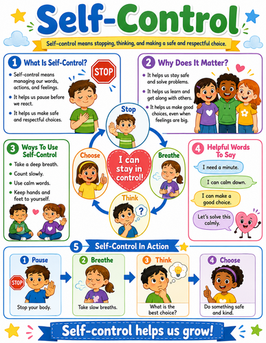 Self-control I Elementary School I Infographic
