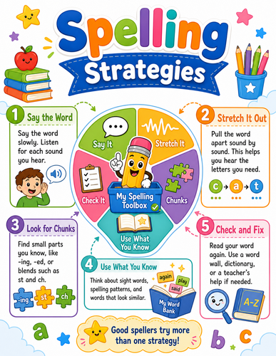Spelling Strategies I Elementary School I Infographic