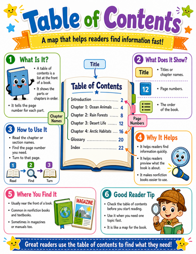 Table of Contents I Elementary School I Infographic