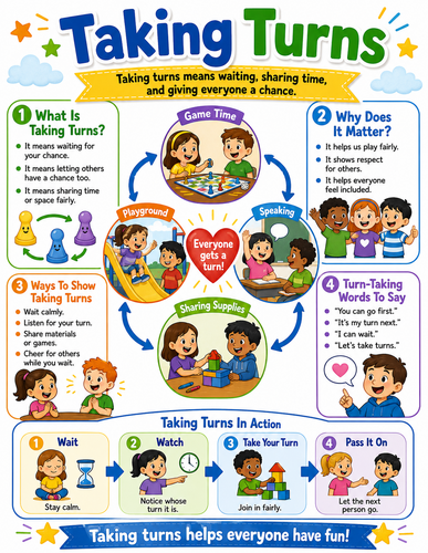 Taking Turns I Elementary School I Infographic