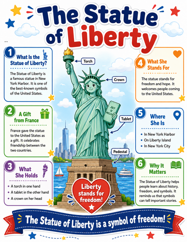 The Statue of Liberty I Elementary School I Infographic
