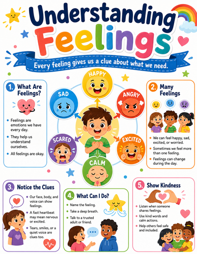 Understanding Feelings I Elementary School I Infographic