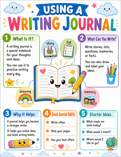 Using a Writing Journal I Elementary School I Infographic