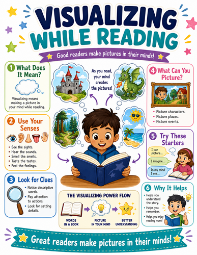 Visualizing While Reading I Elementary School I Infographic