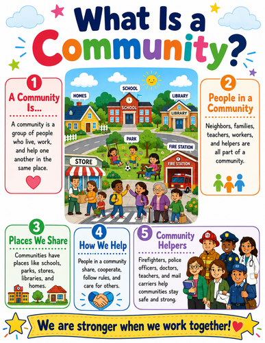 What is a Community I Elementary School I Infographic
