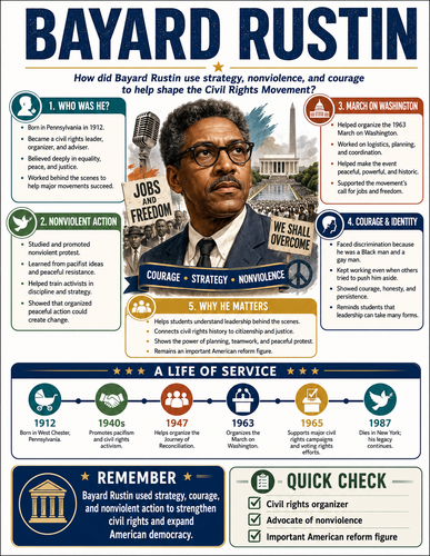 Bayard Rustin I Infographic