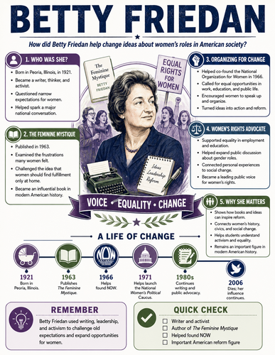 Betty Friedan I Infographic