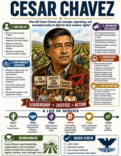 Cesar Chavez I Infographic