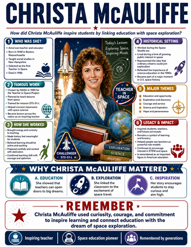 Christa McAuliffe I Infographic