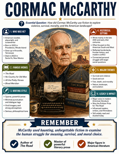 Cormac McCarthy I Infographic