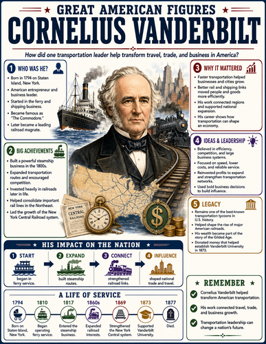 Cornelius Vanderbilt I Infographic