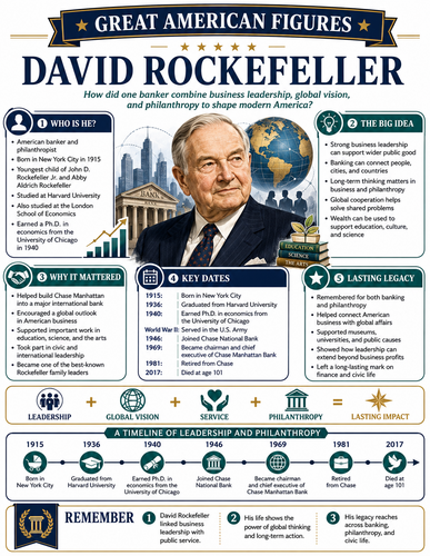 David Rockefeller I Infographic