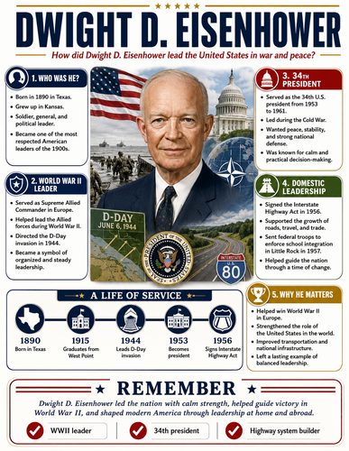 Dwight D. Eisenhower I Infographic