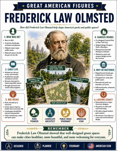 Frederick Law Olmsted I Infographic