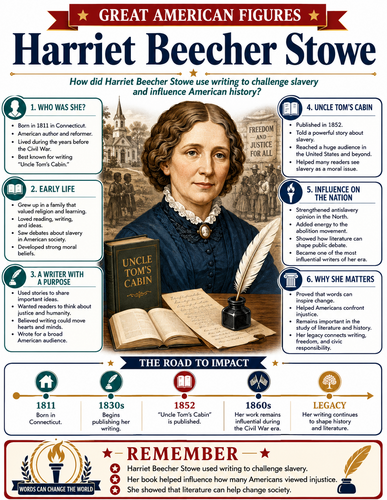 Harriet Beecher Stowe I Infographic