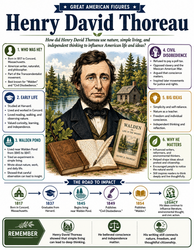 Henry David Thoreau I Infographic