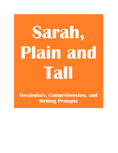 Sarah, Plain and Tall Novel Study