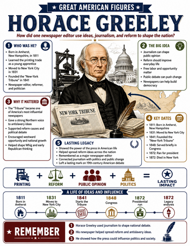 Horace Greeley I Infographic