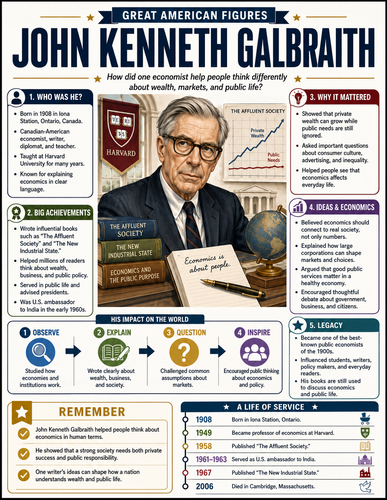 John Kenneth Galbraith I Infographic
