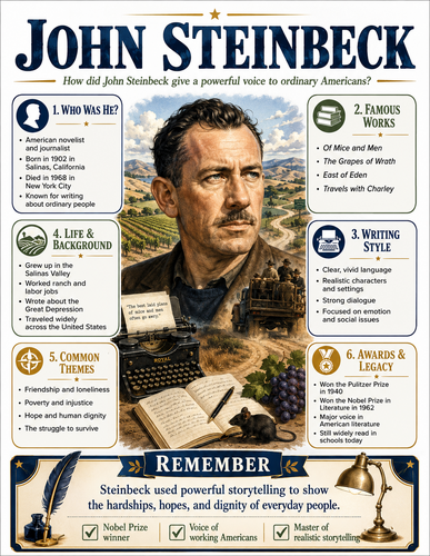 John Steinbeck I Infographic