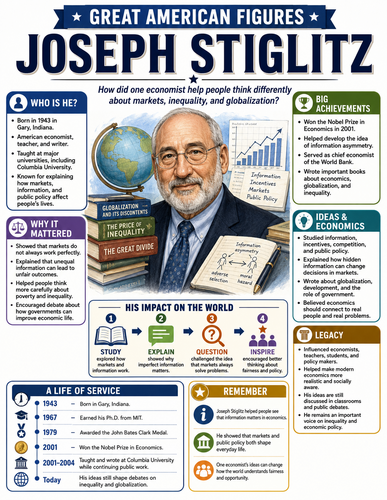 Joseph Stiglitz I Infographic