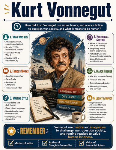 Kurt Vonnegut I Infographic