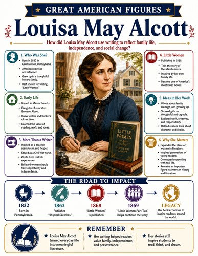 Louisa May Alcott I Infographic