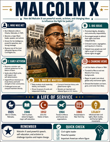 Malcolm X I Infographic