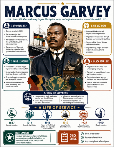 Marcus Garvey I Infographic