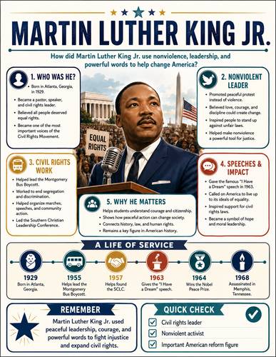 Martin Luther King JR. I Infographic