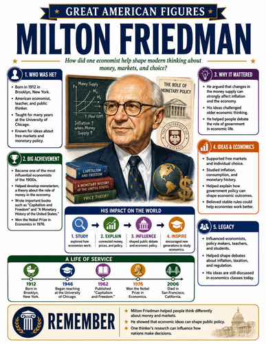 Milton Friedman I Infographic