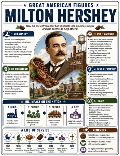 Milton Hershey I Infographic