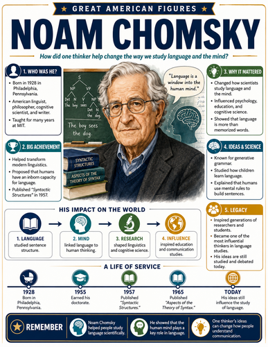 Noam Chomsky I Infographic
