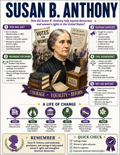 Susan B. Anthony I Infographic