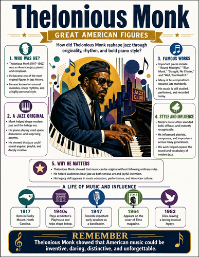 Thelonious Monk I Infographic