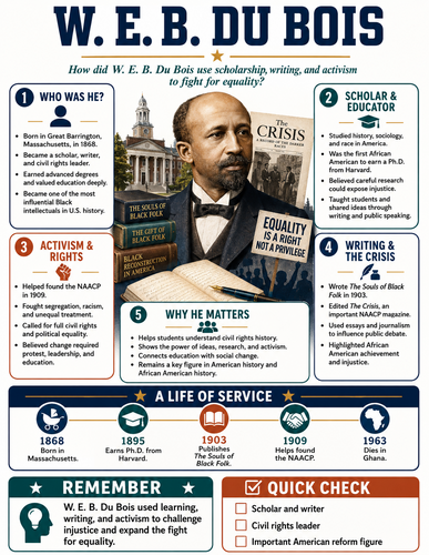 W.E. B. du Bois I Infographic