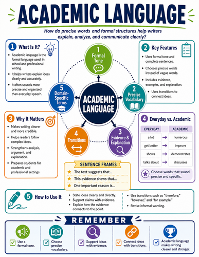 Academic Language I English Language I Infographic