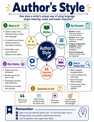 Author's Style I English Language I Infographic