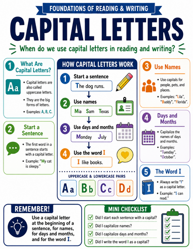 Capital Letters I English Language I Infographic