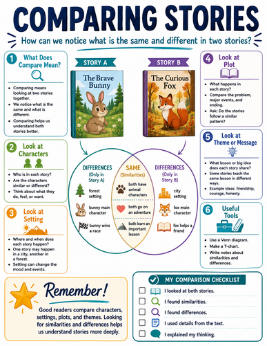 Comparing Stories I English Language I Infographic