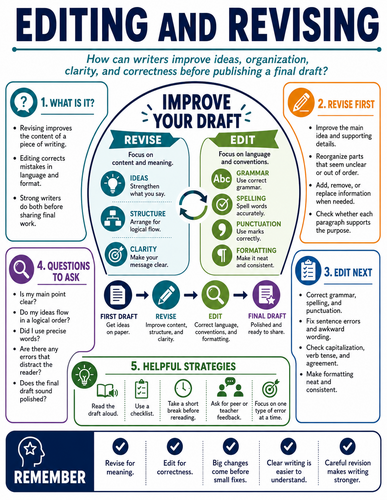 Editing and Revising I English Language I Infographic